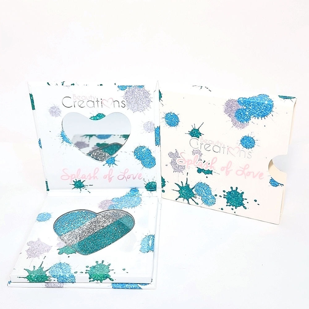 Beauty Creations Splash Of Love Press Powder Love Shape Glitter